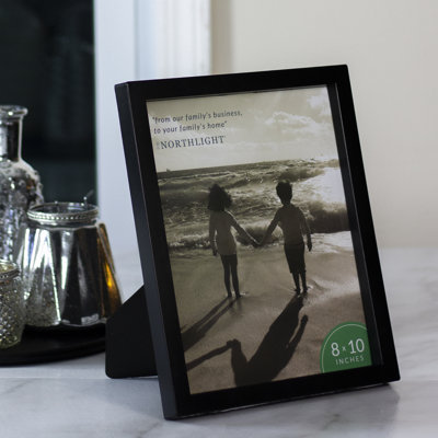 10.75" Classical Rectangular 8" x 10" Photo Picture Frame - Matte Black