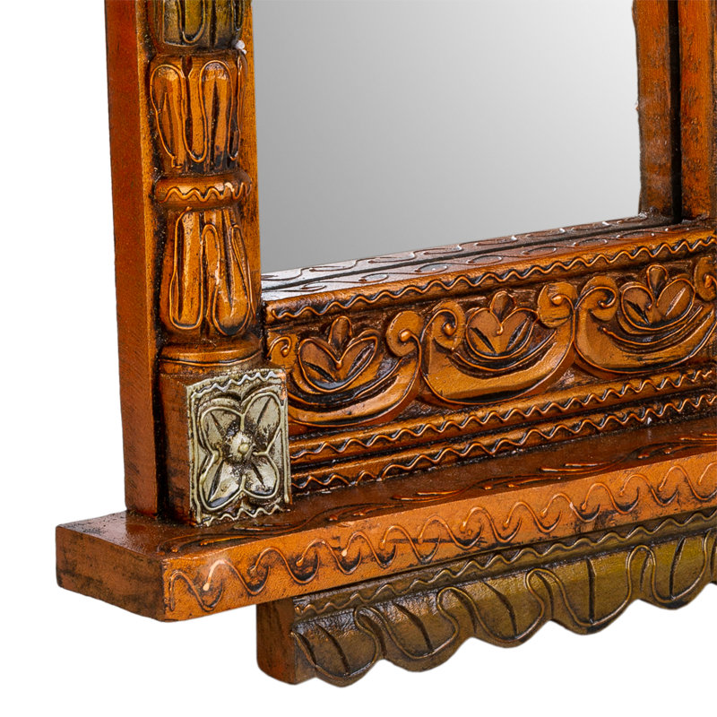 Arish Wood Flat Wall Mirror
