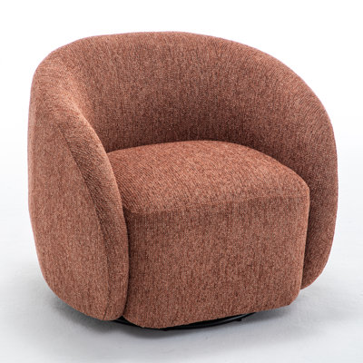 Fauteuil demi-tonneau pivotant rembourré Aunna