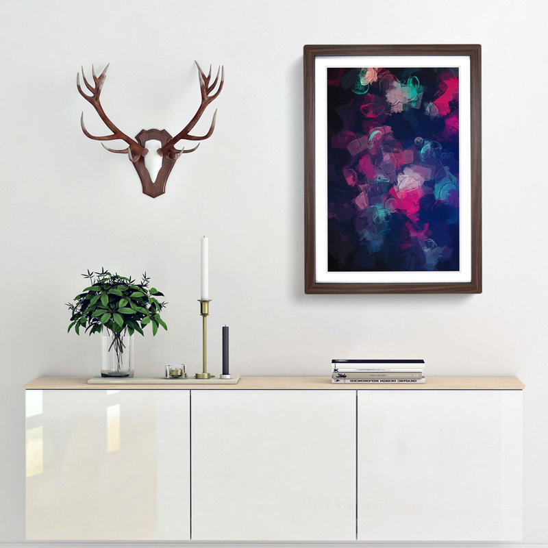 Many Jellyfish in Abstract - Framed Print, Walnut, 76cm H x 50cm W x 2cm D