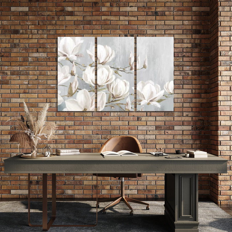 White Magnolia by Eva Watts - No Frame Gallery-Wrapped Canvas Giclée on Canvas, 101.6cm H x 152.4cm W x 3.81cm D