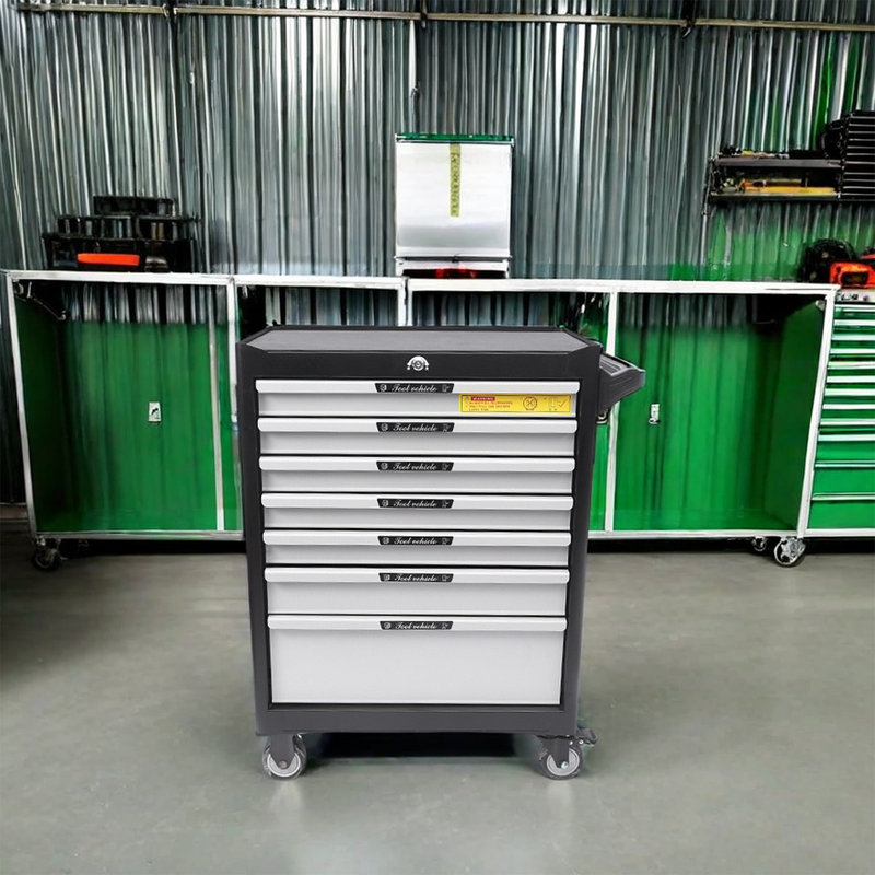 Chariot multi-outils à 7 tiroirs avec roues