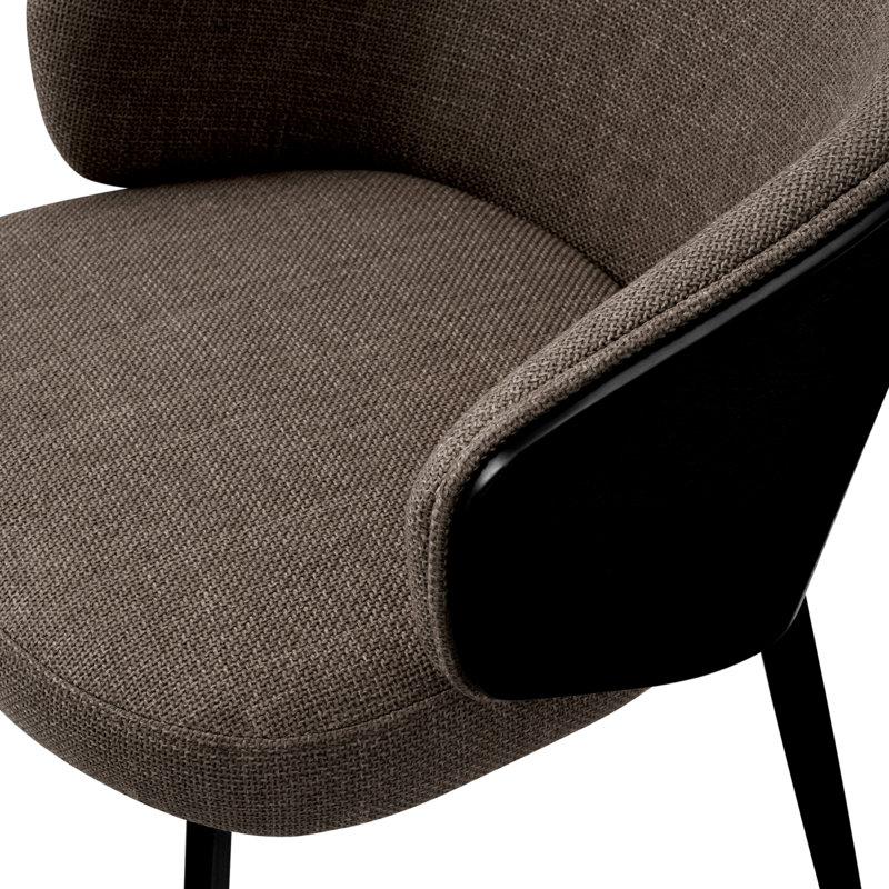Camerota Upholstered Arm Chair, Gray/Black