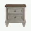 Mobilier de chambre à coucher deux tiroirs à deux tiroirs gris et brun antique