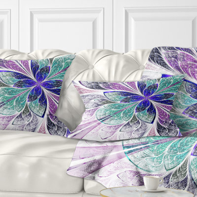 Coussin lombaire à motif floral fractal