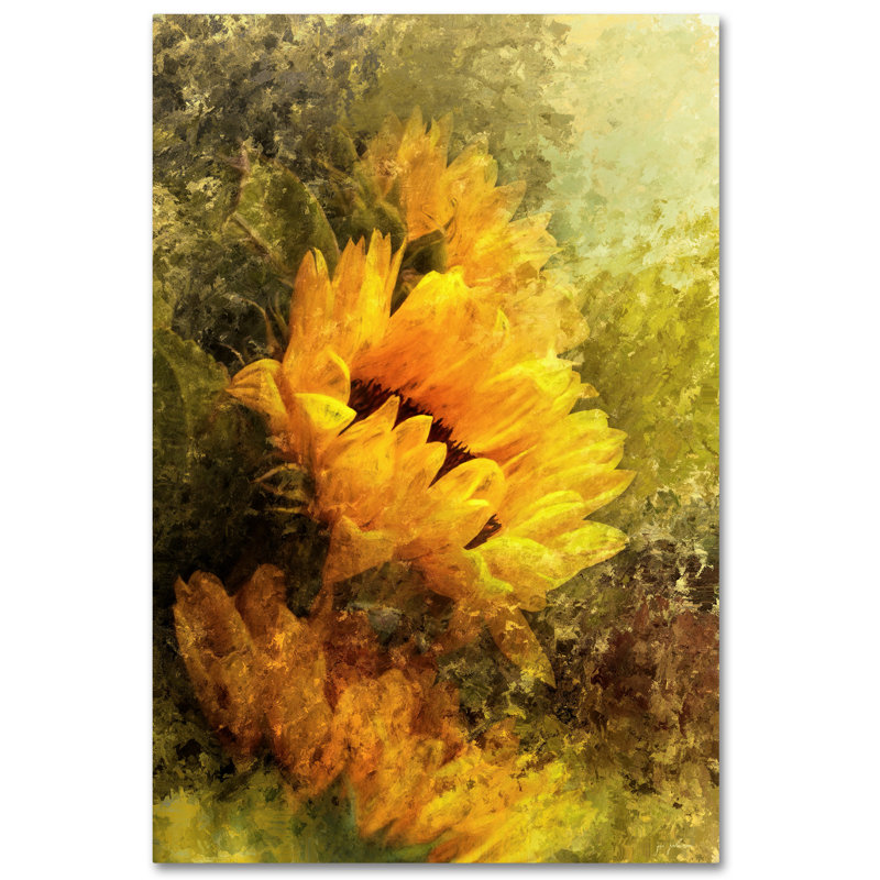 «Impressionist Sunflowers» de Vidur, impression sur toile tendue, H 19 po x l 12 po