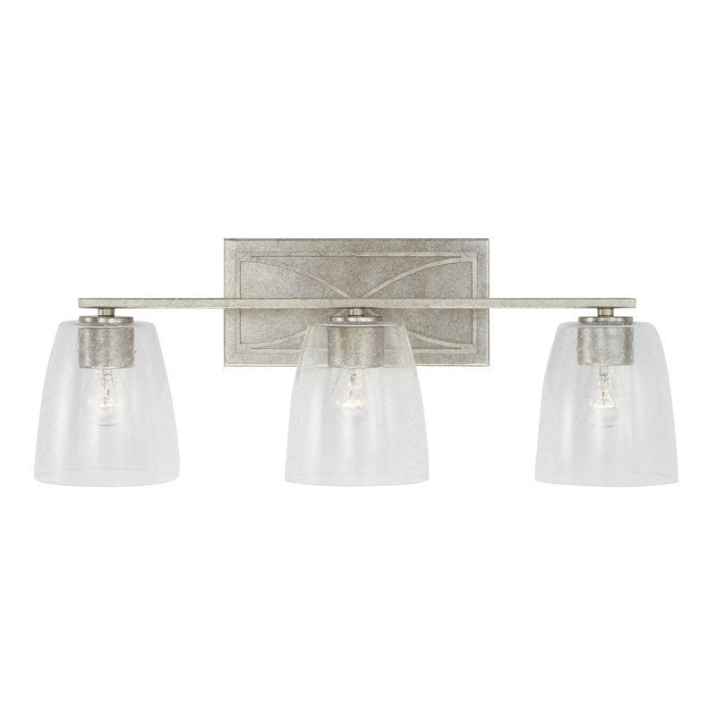 Éclairage de salle de bain à intensité variable 3 lumières Stalter, Nickel satiné