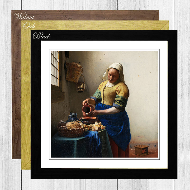 Johannes Vermeer - Single Picture Frame Painting, Walnut