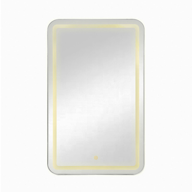 Armoire à pharmacie rectangulaire avec miroir, Argent argent
