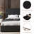 Hydraulic Lift Up Storage Velvet Upholstered Platform Bed-115143019-115143022