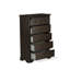 Ensemble de lit pour grand lit 2 pièces comprenant un grand lit plateforme et une commode en bois avec 6 tiroirs - finition noyer brossé-1836291879