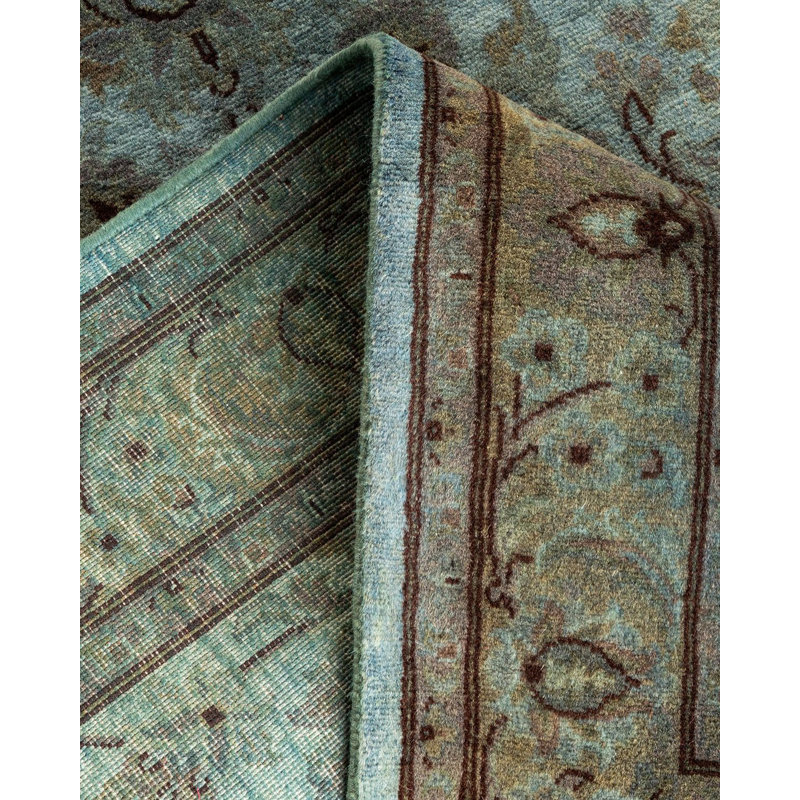 Tapis noué à la main Mazarine, unique en son genre - gris