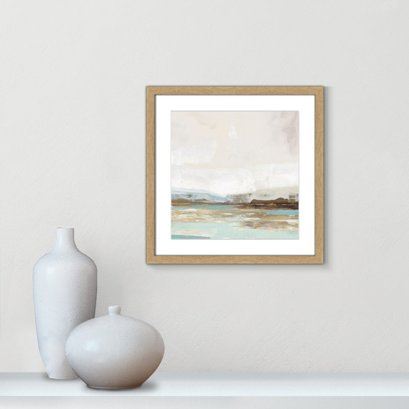 «Vibrance of Blue Print» par Allison Pearce, Naturel, H 17 po x l 17 po