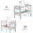 Baby Doll Bunk Bed, Wooden Doll Crib for 18 Inch Dolls-122511629