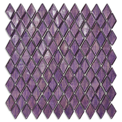 Rodolite 7/8" x 1-5/8" Diamond Glass Mosaic