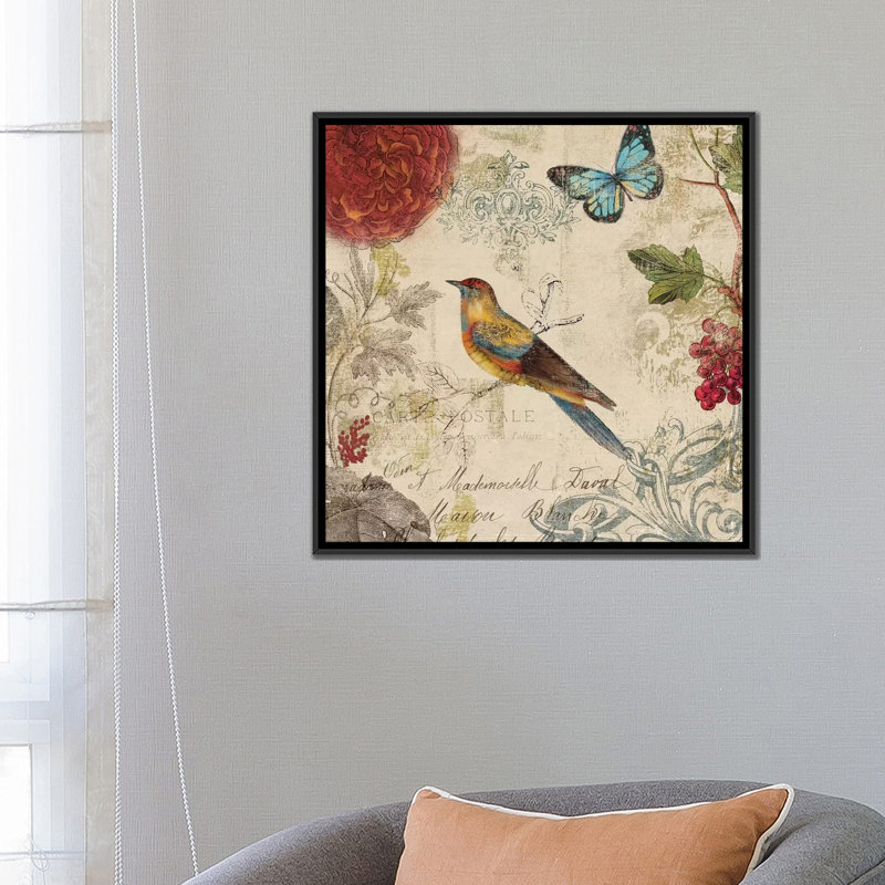 «Nature's Rhapsody», reproduction d'impression sur toile, H 18 po x l 18 po x P 1,5 po, Toile encadrée noire, Pas de tapis