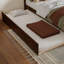 Lit plateforme en bois massif Nantucket avec pied de lit et gigogne-120232360-120232361