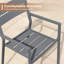 Ensemble de salle à manger rectangulaire pour 6 personnes avec chaises empilables en métal et parasol de marché de 13 pi-1937602212