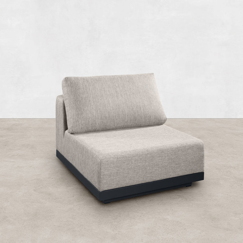Chaise longue rembourrée en aluminium Oslo