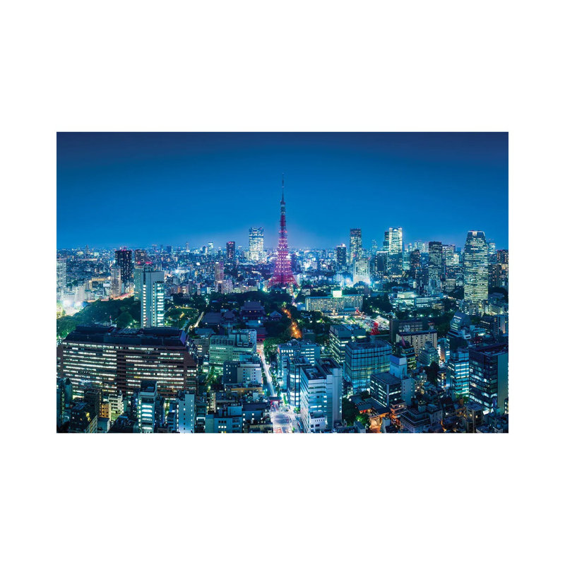 Tokyo Skyline And Tokyo Tower At Night by Jan Becke - Wrapped Canvas Print, 20.32 cm H x 30.48 cm W