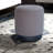 Elegant Gray 16" Round Storage Ottoman with Hidden Compartment