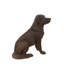 Statue de chien retriever brun assis-1866029698