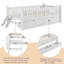 Lit simple en bois pour enfants avec garde-corps et 2 tiroirs-1156673776