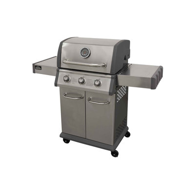 Gas BBQ Dellonda Countertop Liquid Propane Grill with Side Burner