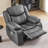 Kokal 37" Wide Modern PU Leather Soft Backrest Manual Recliner with Heat and Massage-70210978
