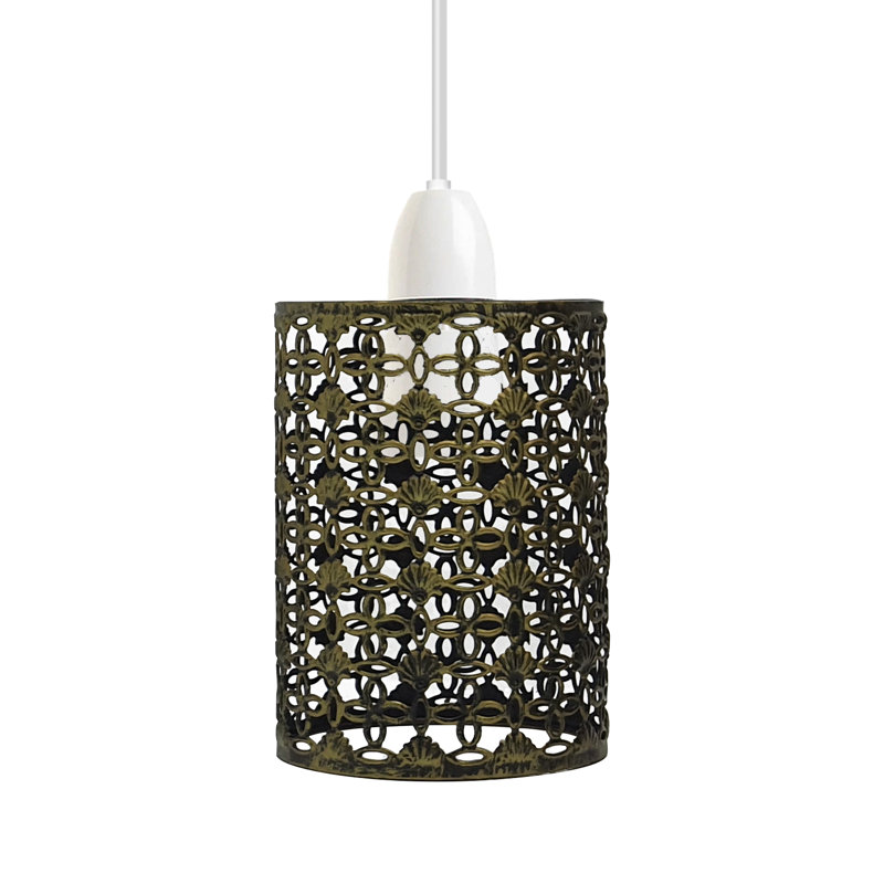 14cm H Metal Drum Lamp Shade ( Uno ), Brushed Brass