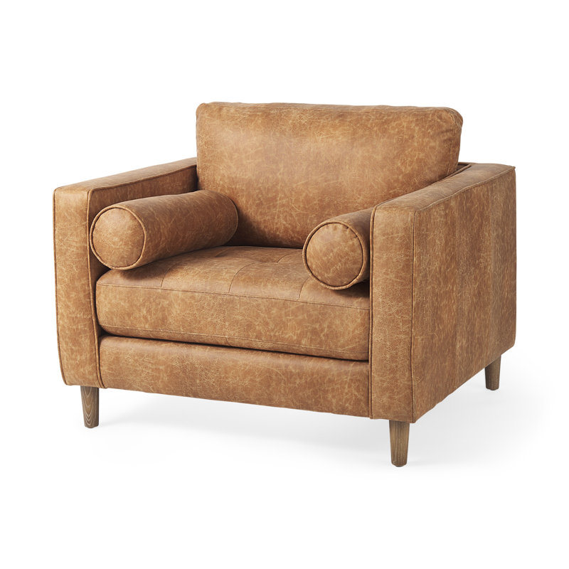 Fauteuil de 40,7 po de largeur Stephon, Brun cognac