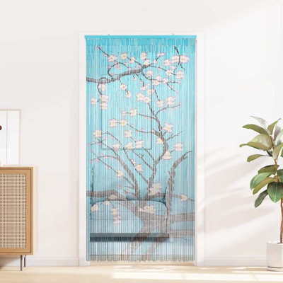 vidaXL Insect Door Curtain Multicolor 78.74 x 39.37 in Bamboo