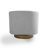 Applewold Upholstered Light Gray Cotton Blend Swivel Barrel Chair with Solid Wood Base-367056902