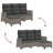 Reclining Patio Sofa With Cushions L-Shaped Poly Rattan-382095633