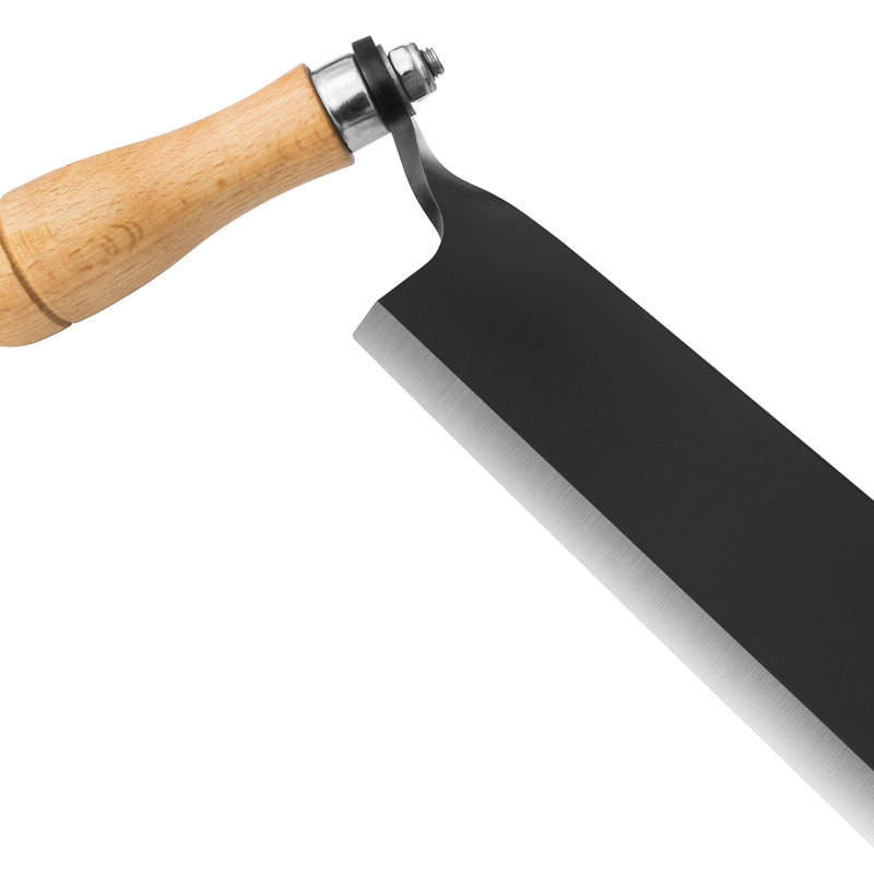 Rasoir droit de 13 po avec poignées en bois et outil de démarcation pour le bois de chauffage, les bûches et les poteaux de clôture par Earth Worth