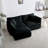 Comfortable And Stylish Chenille Two-Seater Sofa With Ottoman For Relaxing And Entertaining