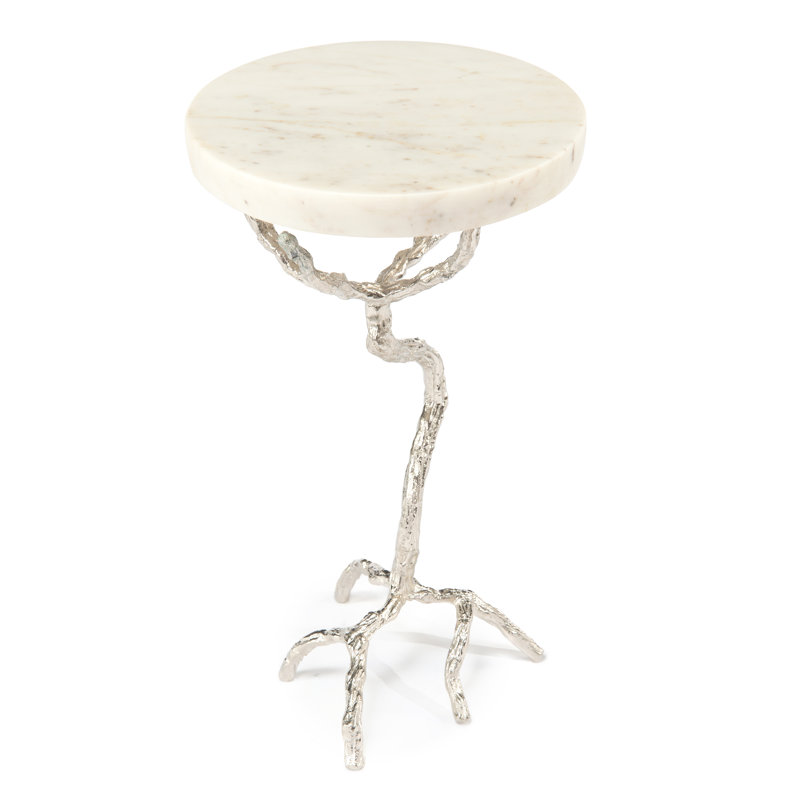Table de bout en marbre crème
