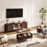 70" Fluted Tv Stand And 39" Lift-top Coffee Table Set With Storage
