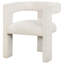 Chaise d'appoint sculptée moderne avec revêtement capitonné