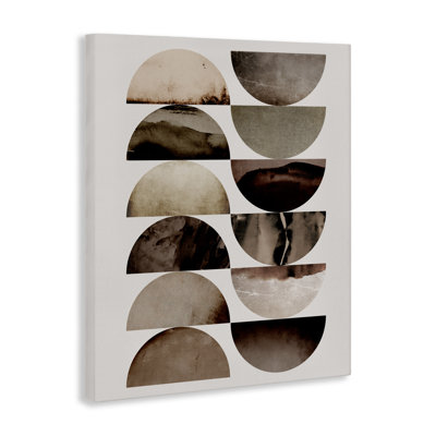 Graphic Curved Shapes Canvas, design by 1x