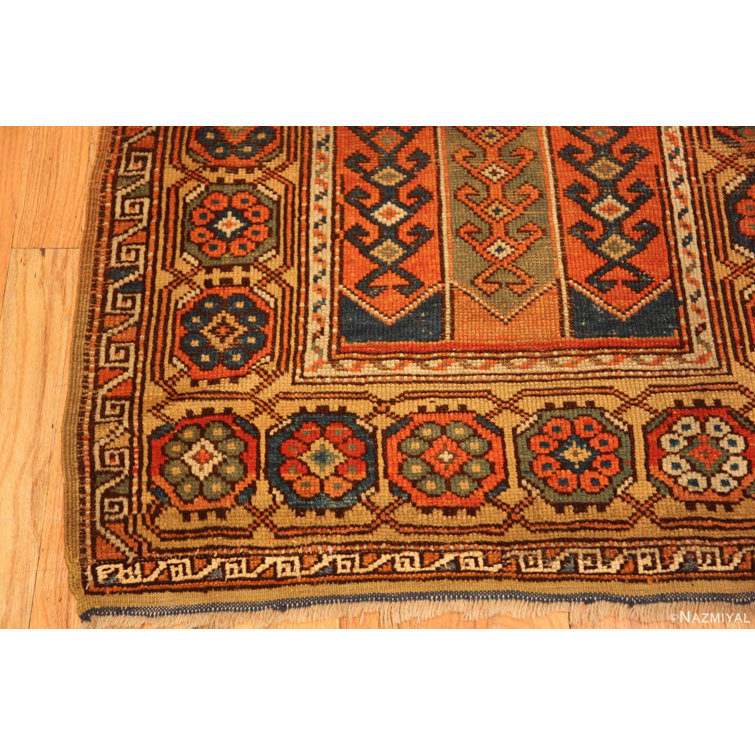Small Tribal Antique Turkish Konya Prayer Design Rug 71787