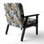 Chaise d'appoint florale Cobalt-6885477
