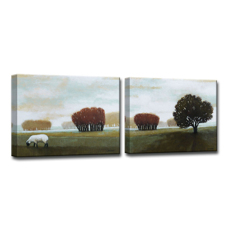 «Peace» par Norman Wyatt Jr., ensemble de 2 reproductions d'art sur toile tendue, H 20 po x l 60 po x P 1,5 po