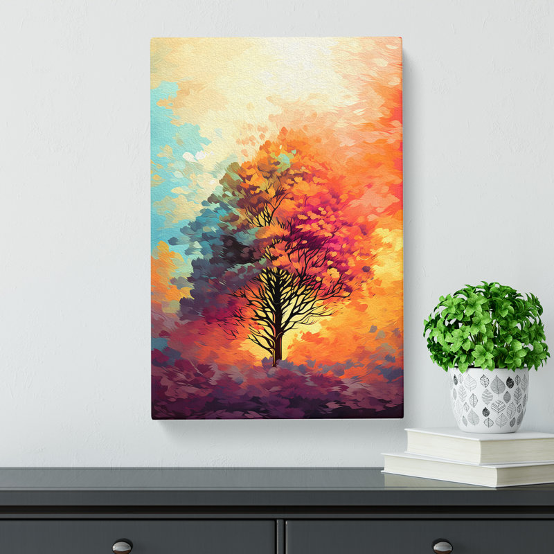 Tree Colour Field - No Frame Print, 76cm H x 50cm W x 3cm D