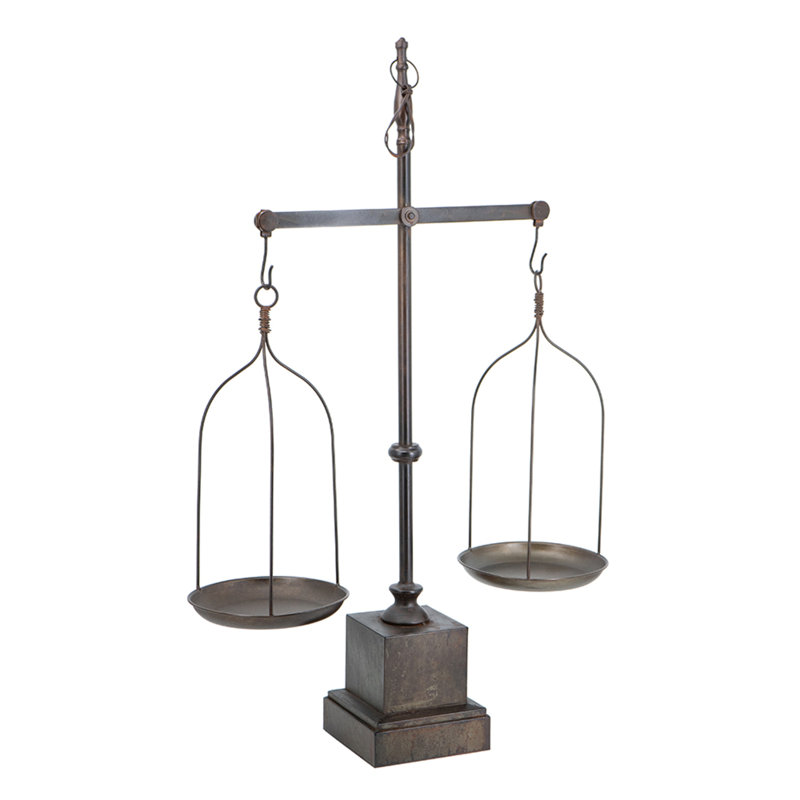 Iron Decorative Scale - 20" x 10" x 49" - Rusty
