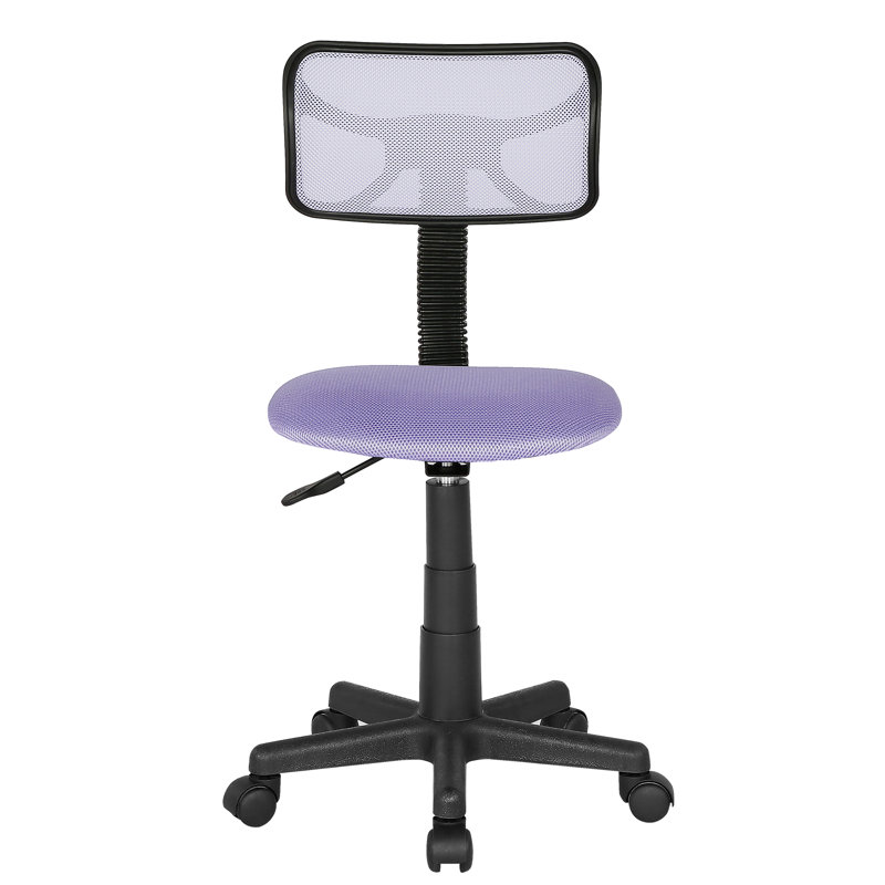 Low Back Mesh Swivel Task Chair with Height Adjustment, Purple