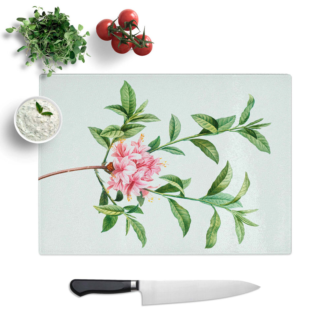 Tempered Glass Azalea Flower Chopping Board