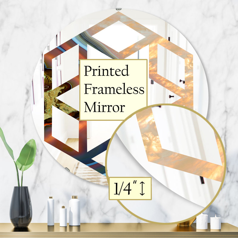Miroir mural Hexagon Star, H 23,6 po x l 23,6 po