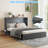Queen Murphy Bed Cabinet with USB, 2 Drawers (Mattress Not Included)-620178001