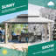 12 pi. L 16 pi. D Pavillon de jardin en aluminium